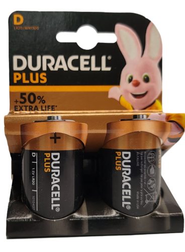 LR20/MN1300 Duracell Plus Power Góliát Alkáli Elem 1,5V