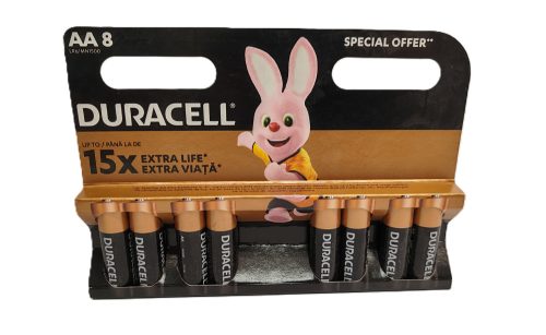 Duracell Plus AA ceruzaelem .  LR6/MN1500