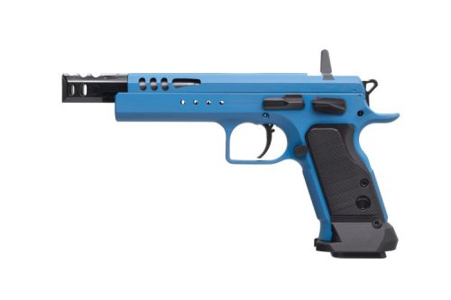 Tanfoglio Domina  9x19 SA Acél Kék, Fekete Markolat és Kompenzátor