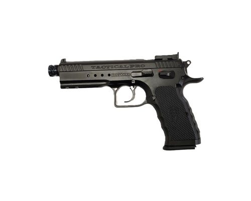 Tanfoglio Tactical Pro Fekete 9x19 OR SA DA, 1295g, 125mm menetes cső 1/2x28