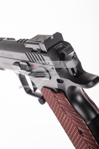 Tanfoglio Stock 9x19 DA, fekete, bordó S-es alu markolat, optic ready eladó