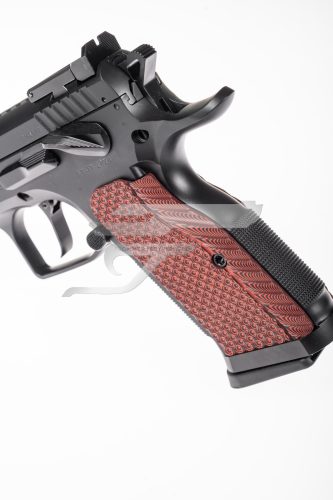 Tanfoglio Stock 9x19 DA, fekete, bordó S-es alu markolat, OR megvásárolható