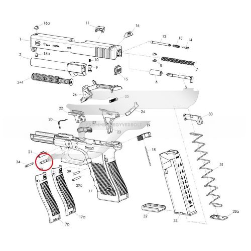 Eladó Glock Elsütőbillentyű stift Glock Trigger Pin Eemann Tech ET-122018