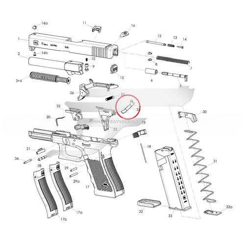 Glock Competition Connector ET-122028 Elsütő Lap