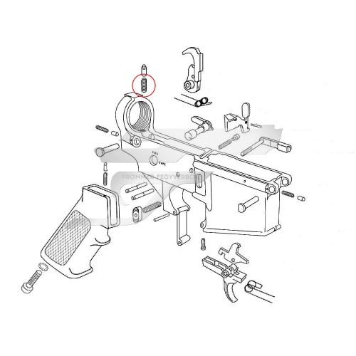 AR15 Helyretolórugó Rögz. Rugő ET-180011 Eemanntech