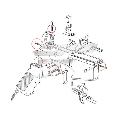  Eemann-tec AR 15 rugó szett