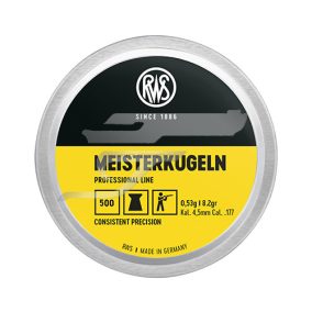   4,5 mm-es RWS Meisterkugeln Puskához, .          Pisztolyhoz 0,53g 500 db