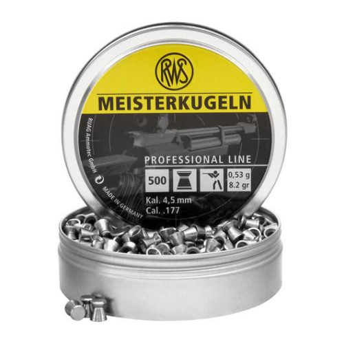 4,5 mm-es RWS Meisterkugeln Puskához, .          Pisztolyhoz 0,53g 500 db