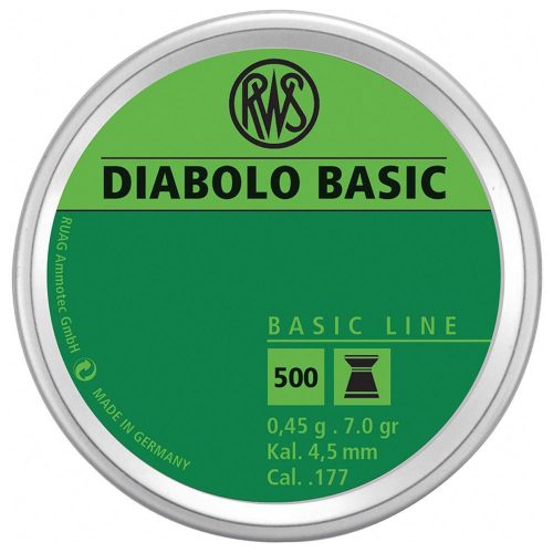 4,5 mm-es RWS Diabolo Basic Line 500 db. 0,45g, 7gr. Légpuska és Légpisztolyhoz