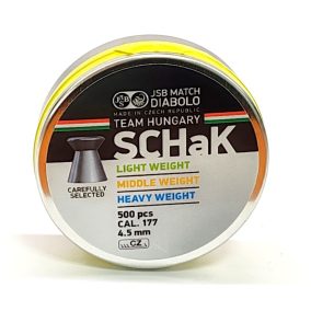   4,5 mm JSB Match SCHAK S 0,52g sárga .            500 db.  Léglőszer 48807450