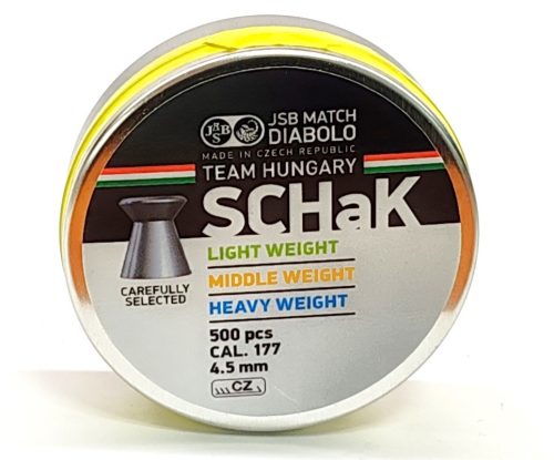 4,5 mm JSB Match SCHAK S 0,52g sárga .            500 db.  Léglőszer 48807450
