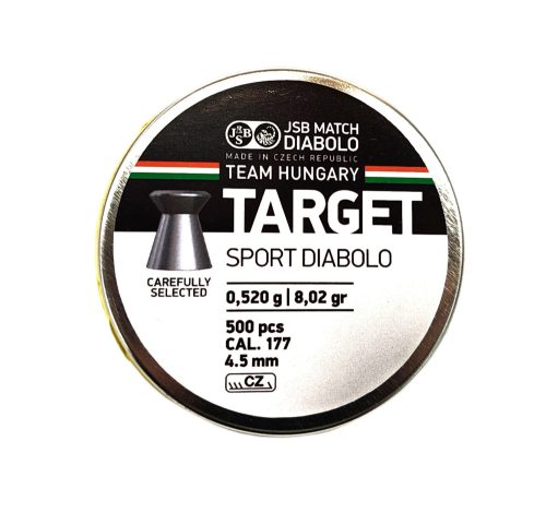 4,5 mm JSB Target Sport Diabolo 0,52g .      8,02gr 500db.  Léglőszer 48808450