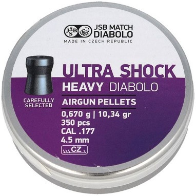 4,52 mm JSB Ultra Shock Heavy Diabolo .   0,67g  10,34gr. 350 db-os