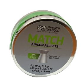   4,5 mm JSB Match Diabolo PB free 0,35g . 5,5 gr          200 db       47/08