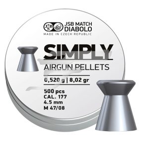 4,5mm JSB Simply 500 Db 0,520 g Léglövedék 8,02 gr M24/23