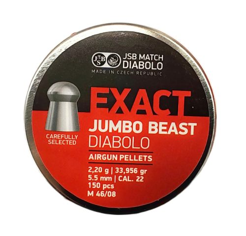 5,52 mm  JSB Exact Jumbo Beast Diabolo .  2,2g. 33,956gr.  Léglőszer  150 db.