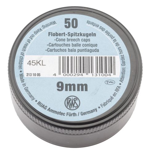 9 mm -es RWS Flóbert Lőszer 50 db Hegyes .          Heggyel