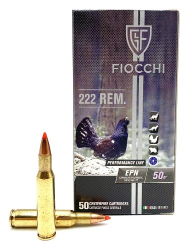 ,222 Rem. Fiocchi EPN 50gr. 3,24g . műanyag hegyű lőszer