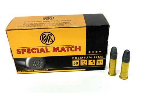 ,22 LR. RWS Special Match 2,6g 40gr .               Lőszer