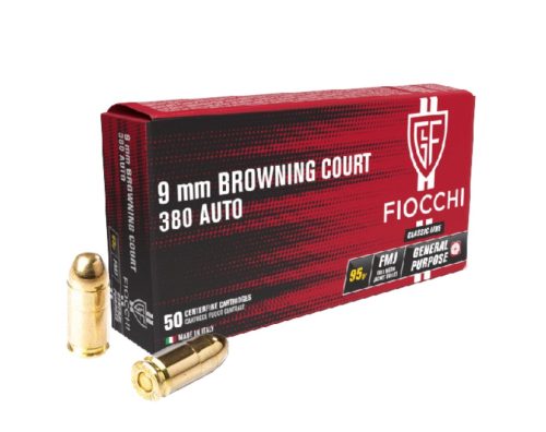 9 mm Brow. Short Fiocchi FMJ 95 gr .          ,380 Auto