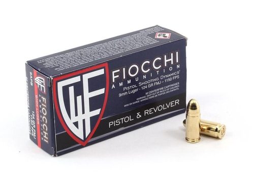 9 mm Luger Fiocchi FMJ 124 gr FI709112 ,       Lőszer