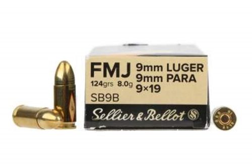9 mm Luger SB FMJ 124grs 8 g Luger .      Akció