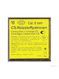 8mm-es P.A.K. Sárga Wadie CS 80mg .                              Gázlőszer