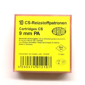  9mm-es P.A.K. Sárga Wadie CS 80mg .                              Gázlőszer