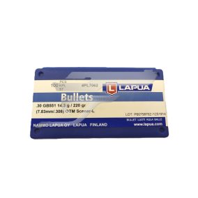   7,62 Lapua Scenar Lövedék 14,3g 220gr. .                   4PL7062