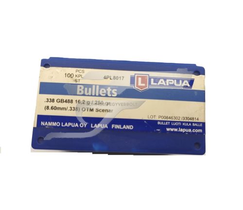 ,338 Lapua Scenar Lővedék HPBT 16,2g 250gr. 4PL8017 49105200 RENDELÉSRE
