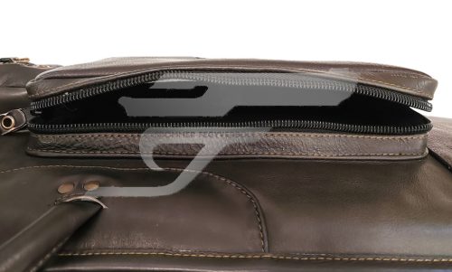 Nobil Hunt. Bőr Puskatok Sötétbarna Vastag Szivacs Bélés Oldalzsebes 130cm.