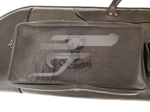 Nobil Hunt. Bőr Puskatok Sötétbarna Vastag Szivacs Bélés Oldalzsebes 130cm.