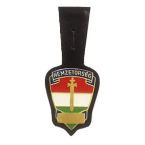 Dobos Nemzetőrség feliratú jelvénytartó 