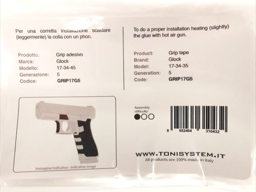 Grip tape Glock 17 gen 5 . markolatragasztó öntapadó csúszásgátló