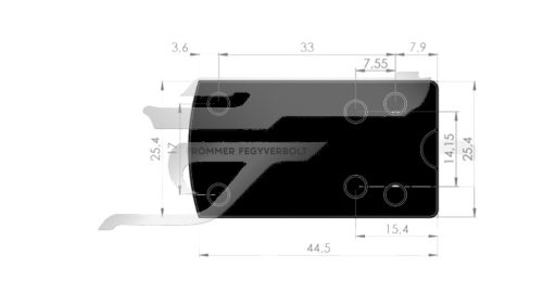 Konus Fission-3 Red Dot irányzék 7205 . Vízálló, Weaver sín adapterrel