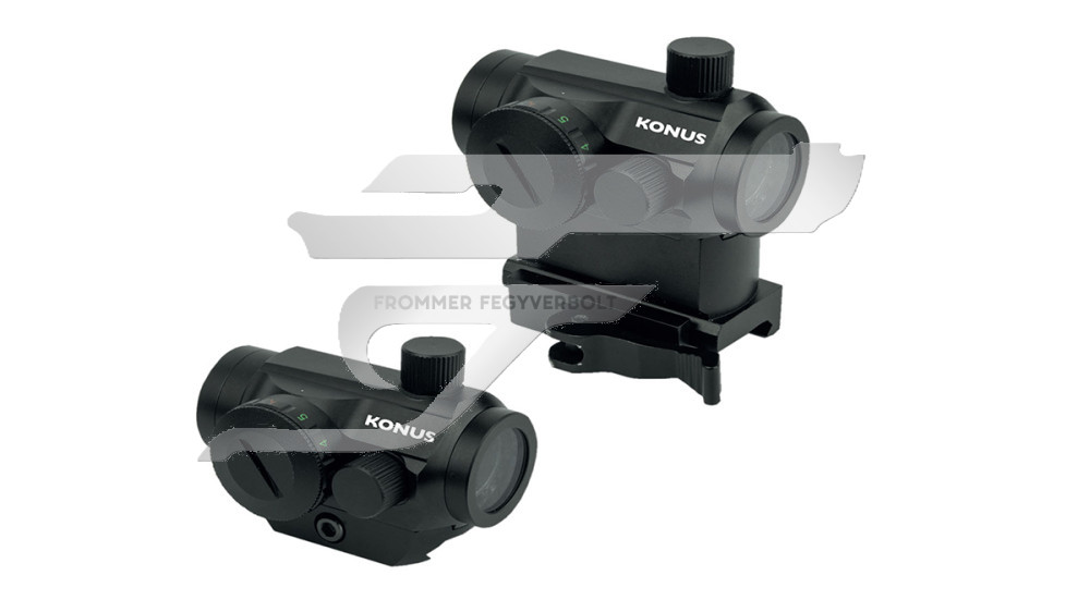 Mirino Red Dot KONUS NUCLEAR 1x22 - Doppio Sistema Di Montaggio, Impermeabile, Per Pistole, Archi E Airgun, Verde O Rosso