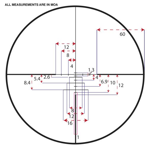 3-10x44  Konus-Pro Céltávcső    7279 Világító Pontos Kék/Piros