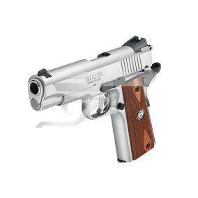   Ruger SR1911 Comander Style ,45 ACP 6702 Rozsdamentes Fa Markolat 4,25" cső 7 tár